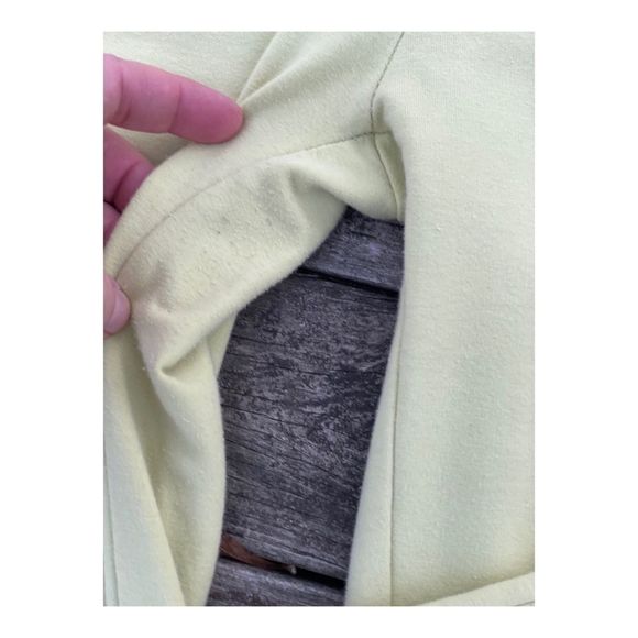 BCBGMaxazria Y2K Track Suit Chartreuse Flare Cuff Stretch Jersey Knit Sz M - Picture 6 of 16